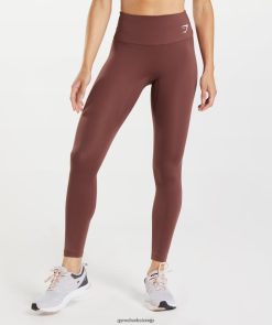 衣類 Gymshark トレーニングレギンス チェリーブラウン 女性 T2X264317