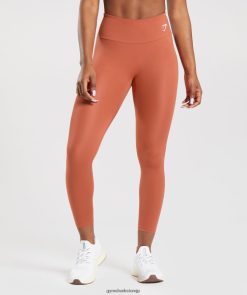 衣類 Gymshark トレーニングレギンス 柿赤 女性 T2X264304