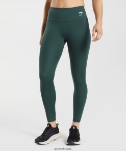 衣類 Gymshark トレーニングレギンス 黒曜石の緑 女性 T2X264296