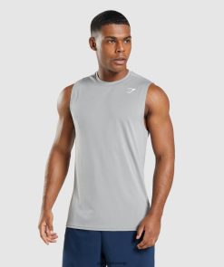 衣類 Gymshark ノースリーブTシャツ入荷 スモーキーグレー 男性 T2X264947