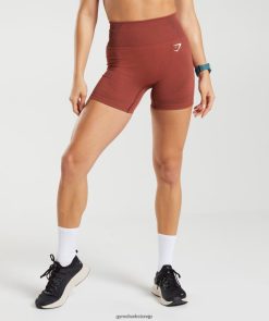 衣類 Gymshark バイタル シームレス 2.0 ショーツ レンガレッドマール 女性 T2X26413