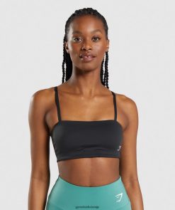 衣類 Gymshark バンドゥスポーツブラ 黒 女性 T2X264159