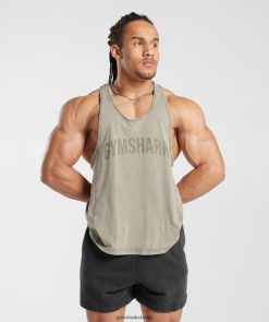 衣類 Gymshark パワーウォッシュストリンガー エクリュブラウン 男性 T2X264976