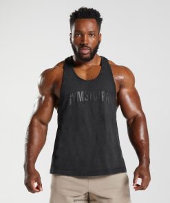 衣類 Gymshark パワーウォッシュストリンガー 黒 男性 T2X264977