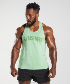 衣類 Gymshark パワーストリンガー アロエグリーン 男性 T2X2641004