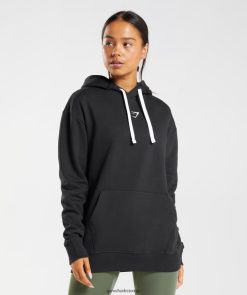 衣類 Gymshark フラクションパーカー 黒、白 女性 T2X264386