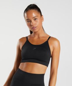 衣類 Gymshark フレックスストラップスポーツブラ 黒 女性 T2X264196