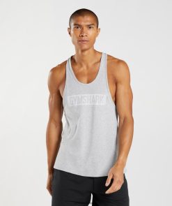 衣類 Gymshark ブロックストリンガー ライトグレーメランジ 男性 T2X2641012