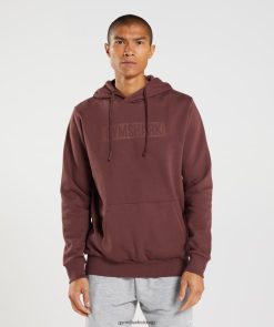衣類 Gymshark ブロックパーカー チェリーブラウン 男性 T2X264874