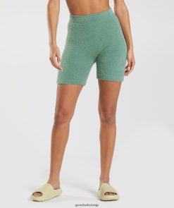 衣類 Gymshark ホイットニーアイラッシュニットショーツ 葉緑 女性 T2X26475
