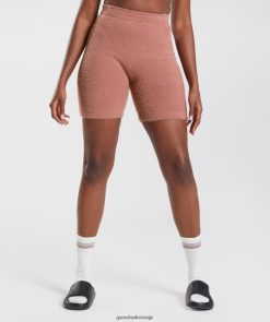 衣類 Gymshark ホイットニーアイラッシュニットショーツ キャニオンレッド 女性 T2X26499