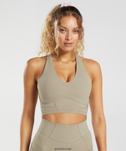 衣類 Gymshark ホイットニー延縄ブラ セメントブラウン 女性 T2X264229