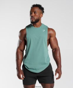 衣類 Gymshark リアクトドロップアームタンク インクティール 男性 T2X264973
