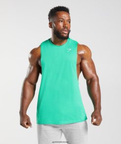 衣類 Gymshark リアクトドロップアームタンク トロピカルグリーン 男性 T2X264955