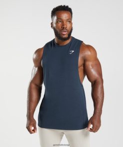 衣類 Gymshark リアクトドロップアームタンク 海軍 男性 T2X264889