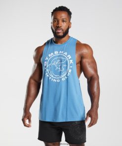 衣類 Gymshark レガシィドロップアームタンク 海岸の青 男性 T2X264958