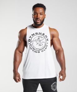 衣類 Gymshark レガシィドロップアームタンク 白 男性 T2X264935