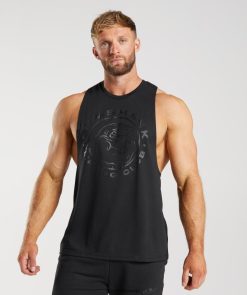 衣類 Gymshark レガシィドロップアームタンク 黒 男性 T2X264944
