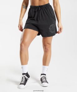 衣類 Gymshark レガシー ウォッシュド ルーズ ショーツ 黒 女性 T2X264110
