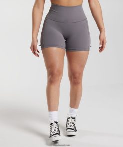 衣類 Gymshark レガシー シャーリングタイトショーツ チタングレー 女性 T2X264108
