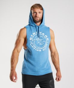 衣類 Gymshark レガシードロップアームパーカー 海岸の青 男性 T2X264829