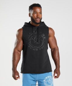 衣類 Gymshark レガシードロップアームパーカー 黒 男性 T2X264838