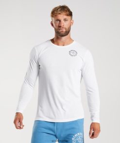 衣類 Gymshark レガシーロングスリーブTシャツ 白 男性 T2X264676