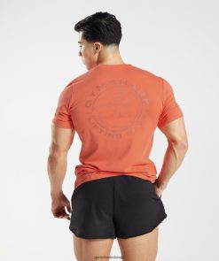 衣類 Gymshark レガシーTシャツ 航空宇宙オレンジ 男性 T2X264765