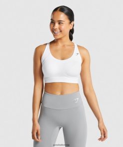 衣類 Gymshark レーサーバックスポーツブラ 白 女性 T2X264233