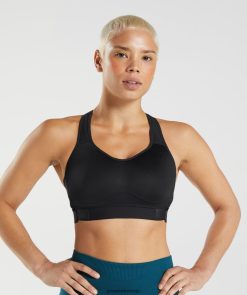 衣類 Gymshark レーサーバックハイサポートスポーツブラ 黒 女性 T2X264147