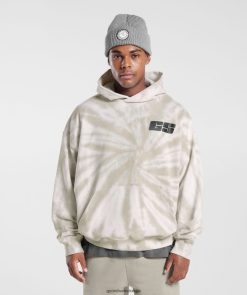 衣類 Gymshark 休みの日のパーカー ホワイト/マッシュルームブラウン/スパイラルオプティックウォッシュ 男性 T2X264802