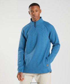 衣類 Gymshark 休息日 1/4 zip 湖畔の青 男性 T2X264832