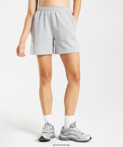 衣類 Gymshark 休息日スウェットショートパンツ ライトグレーのコアマール 女性 T2X26458