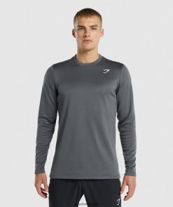 衣類 Gymshark 到着クルースウェットシャツ 木炭 男性 T2X264870
