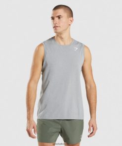 衣類 Gymshark 到着シームレスタンク グレー 男性 T2X264943