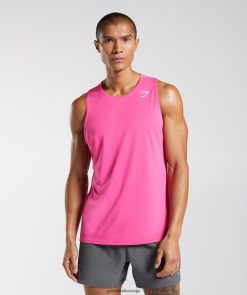 衣類 Gymshark 到着タンク 明るいフクシア 男性 T2X264957