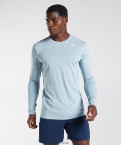 衣類 Gymshark 到着マール長袖Tシャツ アイスバーグブルー/アイシーブルーメール 男性 T2X264730