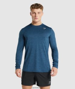 衣類 Gymshark 到着マール長袖Tシャツ ネイビーメール 男性 T2X264755