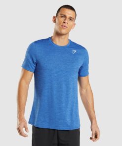 衣類 Gymshark 到着マールTシャツ アスレチックブルー/ジャベリンブルーメール 男性 T2X264679