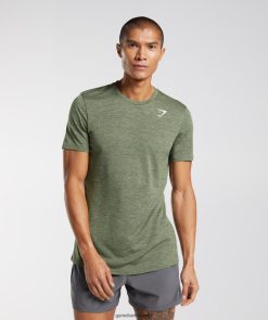 衣類 Gymshark 到着マールTシャツ コアオリーブ/カラマタオリーブマール 男性 T2X264639