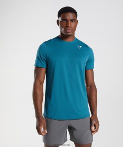 衣類 Gymshark 到着Tシャツ アトランティックブルー 男性 T2X264759
