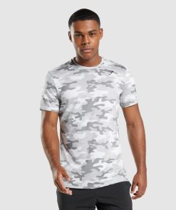 衣類 Gymshark 到着Tシャツ ライトグレー迷彩柄 男性 T2X264691