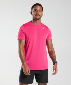 衣類 Gymshark 到着Tシャツ 明るいフクシア 男性 T2X264774
