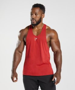 衣類 Gymshark 反応ストリンガー サルサレッド 男性 T2X2641023