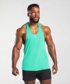 衣類 Gymshark 反応ストリンガー トロピカルグリーン 男性 T2X264998