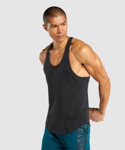 衣類 Gymshark 大胆なストリンガー 黒 男性 T2X264979