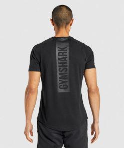衣類 Gymshark 大胆なTシャツ 黒 男性 T2X264652