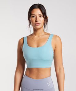 衣類 Gymshark 延縄スポーツブラ アイスバーグブルー 女性 T2X264153
