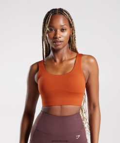 衣類 Gymshark 延縄スポーツブラ レンガレッド 女性 T2X264142