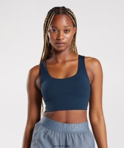 衣類 Gymshark 延縄スポーツブラ 海軍 女性 T2X264131